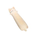 Peluche Gatto Cilindrico Kawaii con Collare Crema 70 cm - Pidak Shop