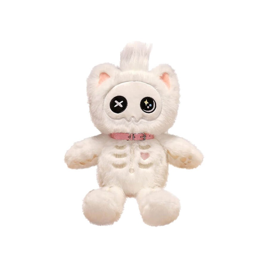 Peluche Gatto Dark Scheletro Bianco 40 cm - Pidak Shop
