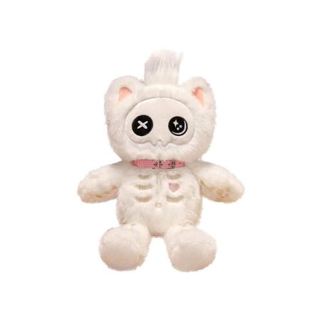 Peluche Gatto Dark Scheletro Bianco 40 cm - Pidak Shop