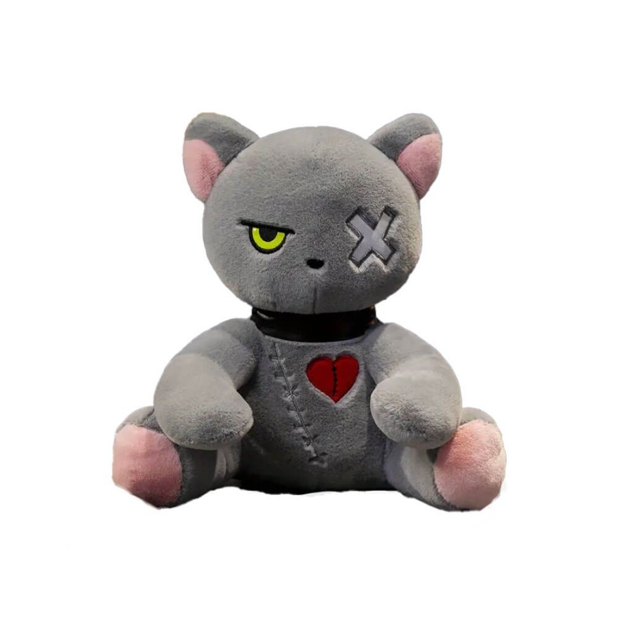 Peluche Gatto Dark Seduto Grigio 25 cm - Pidak Shop