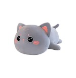 Peluche Gatto Occhi Dolci Sdraiato Grigio 50 cm - Pidak Shop