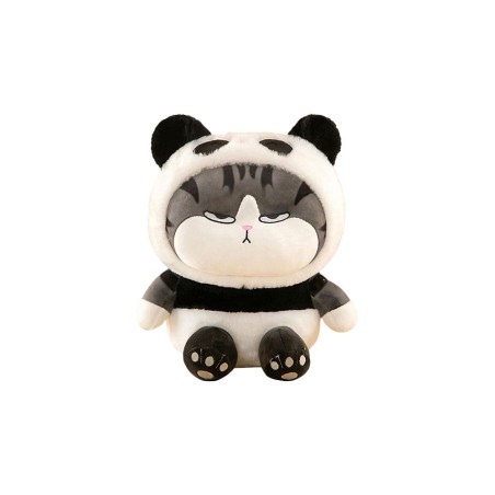 Peluche Gatto Soriano Seduto Vestito Panda 35 cm - Pidak Shop