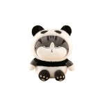Peluche Gatto Soriano Seduto Vestito Panda 35 cm - Pidak Shop