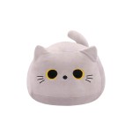 Peluche Gatto Tondo Bianco Occhi Gialli con Coda 30 cm - Pidak Shop