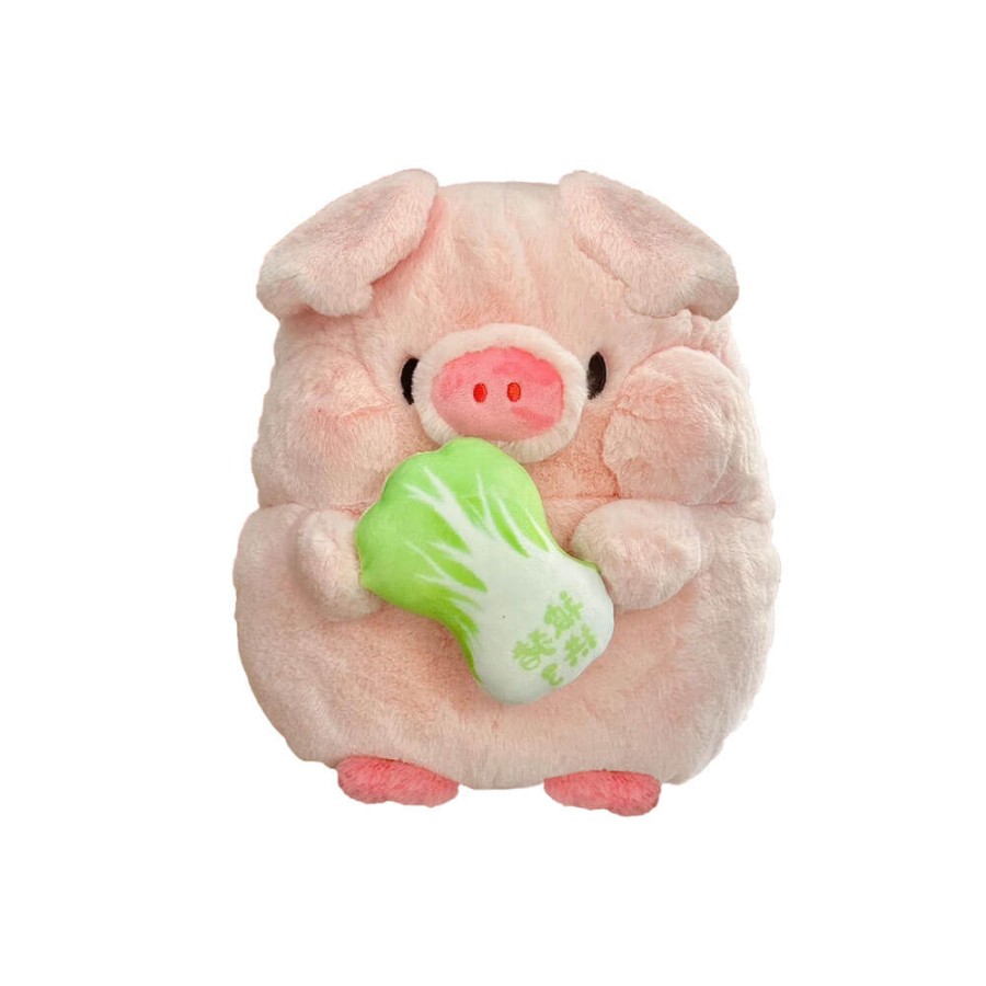 Peluche Maialino Kawaii con Verdura 25 cm - Pidak Shop