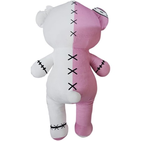 TeddyGoth Peluche Orso Gotico 50 cm Esclusivo PIDAK – Orso Gothic Kawaii Rosa e Bianco da Collezione