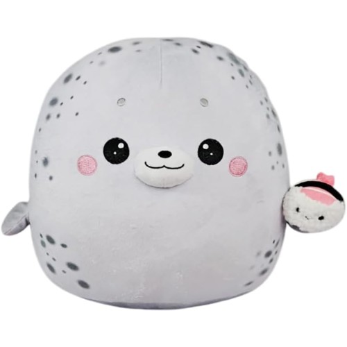 Giovina la Fochina Peluche Foca con Sushi 30 cm Esclusivo PIDAK – Foca Kawaii Morbida da Collezione