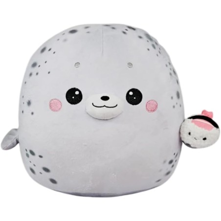 Giovina la Fochina Peluche Foca con Sushi 30 cm Esclusivo PIDAK – Foca Kawaii Morbida da Collezione