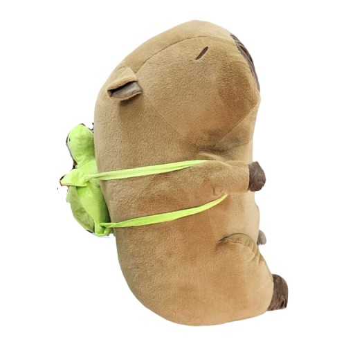 Peluche Capibara con Zainetto Tartaruga XXL 90 cm – Capibara Kawaii Gigante Morbido