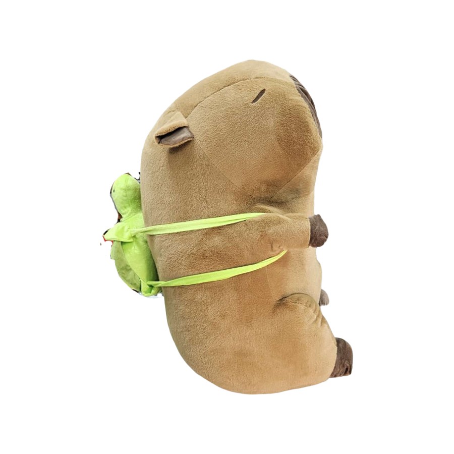Peluche Capibara con Zainetto Tartaruga XXL 90 cm – Capibara Kawaii Gigante Morbido