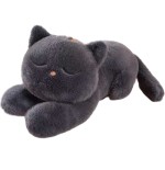 Peluche Gatto Grigio 60 cm – Gatto Kawaii Morbido con Occhi Chiusi e Design Realistico